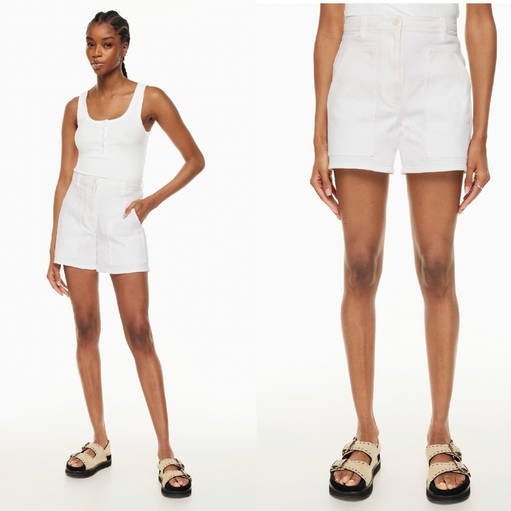 Aritizia Sz 10 Wilfred Free White Modern Utility Short
